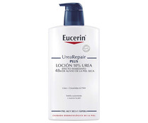 Loción corporal con acción alvio inmediato de la piel muy seca y áspera EUCERIN Urea repair plus 1 l.
