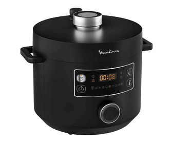 Olla a presión programable MOULINEX Turbo Cuisine CE754810, 10 programas, función mantener caliente.
