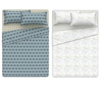 Juego de sábanas de microfibra para cama de 180cm, ACTUEL. Modelos surtidos, 1 unidad.