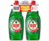 Detergente lavavajillas a mano concentrado FAIRY ULTRA PODER 2 x 650 ml.