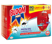 Insecticida eléctrico líquido máxima eficacia BLOOM aparato + 2 recambios 18 ml.