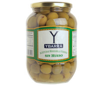 Aceitunas verdes manzanilla sin hueso YBARRA bote de 400 g.