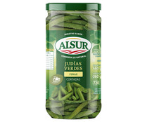 Judias verdes finas cortadas en trozos pequeños ALSUR 360 gr.