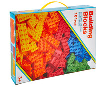 Maletín con 101 piezas de construcción de colores, CONSTRUCCIONES. Maletín con 101 piezas de construcción de colores, CONSTRUCCIONES.