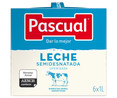Leche  semidesnatada procedente de animales con bienestar garantizado PASCUAL 6 x 1l.