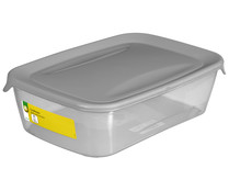 Recipiente hermético rectangular de plástico, 2 litros de capacidad, ACTUEL.