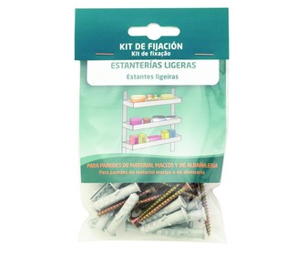 Kit de fijación para estanterias ligeras Kit de fijación para estanterias ligeras