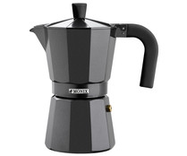 Cafetera de aluminio de 12 tazas, no apta para inducción, modelo Vitro Noir MONIX.