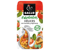 Pasta hélices vegetales de sémola de trigo duro de calidad superior GALLO 900 g.