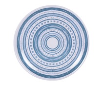 Plato llano estampado fabricado en melamina, 25 cm, Malawu TABERSEO.