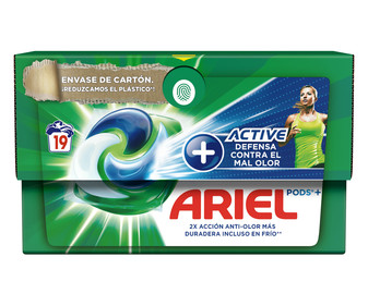 Detergente en cápsulas ARIEL 19 lavados. Detergente en cápsulas ARIEL 19 lavados.