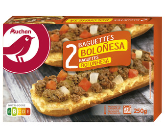 Baguettes con queso Edam, carne de vacuno, tomate y cebolla PRODUCTO ALCAMPO 2 x 125 g. Baguettes con queso Edam, carne de vacuno, tomate y cebolla PRODUCTO ALCAMPO 2 x 125 g.