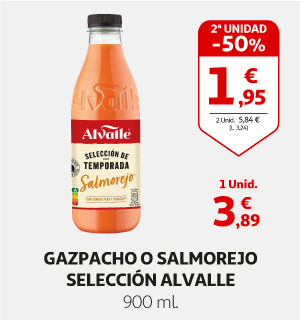 Gazpacho o salmorejo Alvalle