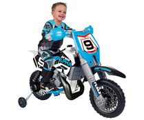 Moto eléctrica infantil de 6V Alpha, 82x57x119cm., FEBER. Moto eléctrica infantil de 6V Alpha, 82x57x119cm., FEBER.