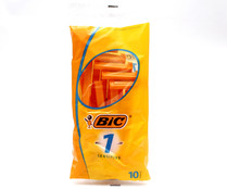 Maquinilla de afeitar desechable con 1 hoja BIC Sensitive 10 uds. Maquinilla de afeitar desechable con 1 hoja BIC Sensitive 10 uds.