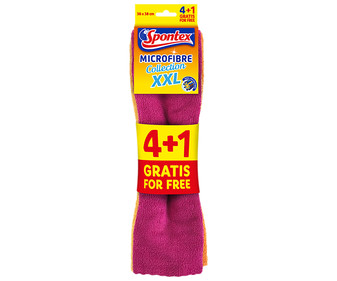 Bayetas de microfibra multiusos diferentes colores SPONTEX MICROFIBRE XXL 4 uds. Bayetas de microfibra multiusos diferentes colores SPONTEX MICROFIBRE XXL 4 uds.