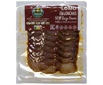 Lomo curado (50% raza Duroc), cortado en lonchas ALCAMPO PRODUCCIÓN CONTROLADA 100 g.
