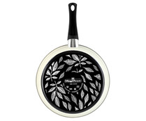 Sartén de acero esmaltado con interior antiadherente piedra, 30cm., apta para inducción, MAGEFESA Cream.