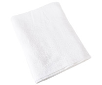 Toalla de ducha blanca 100% algodón, 300g/m² de densidad, 70x130 cm. PRODUCTO ECONÓMICO ALCAMPO.
