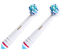 Pack de 2 recambios de cepillo dental eléctrico QILIVE, limpieza profunda.