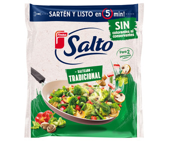Salteado de verduras tradicionales, sin conservantes ni colorantes SALTO de Findus 500 g. Salteado de verduras tradicionales, sin conservantes ni colorantes SALTO de Findus 500 g.
