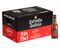 Cervezas ESTRELLA GALICIA ESPECIAL pack de 24 botellas de 25 cl.