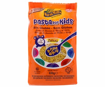 Pasta letras para niños, sin gluten SAN MILLS, 300 g. Pasta letras para niños, sin gluten SAN MILLS, 300 g.