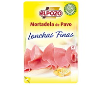 Mortadela de pavo cortada en finas lonchas EL POZO 100 g.