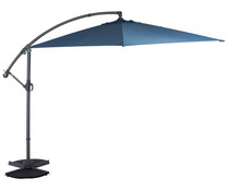 Parasol de jardín 3 metros 360º, color azul, GARDENSTAR ALCAMPO.
