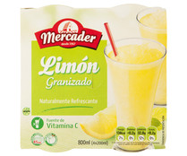 Granizado de limón sin gluten MERCADER 4 x 200 ml.