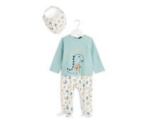 Conjunto recién nacido pelele + babero IN EXTENSO, talla 56.