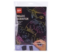 Pack de láminas A4 para rascar ""Magic Scratch"", APLI.