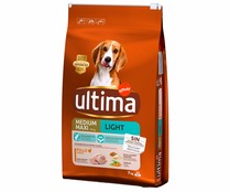 Comida para perro a base de pollo y arroz ÚLTIMA Light Affinity 7 kilogr,