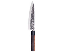 Cuchillo de cocinero con hoja lisa de 20cm y mango de madera, Osaka 3 CLAVELES.