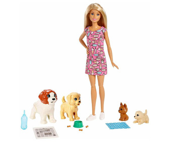 barbie pasea a sus perritos carrefour