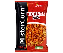 Cocktail de frutos secos sabor picante MISTERCORN GREFUSA, bolsa 195g