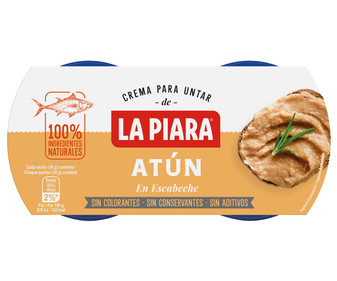 Paté de atún en escabeche LA PIARA Sólo Natural 2 ud 75 g. Paté de atún en escabeche LA PIARA Sólo Natural 2 ud 75 g.