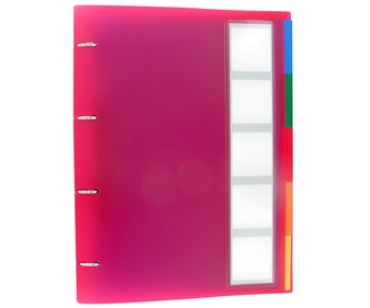 Carpeta clasificadora de tamaño A4, con 4 anillas metálicas de 25mm GRAFOPLAS. Carpeta clasificadora de tamaño A4, con 4 anillas metálicas de 25mm GRAFOPLAS.