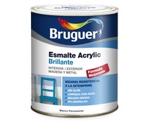 Bote de 07.5l. de esmalte acrílico blanco permanente brillante BRUGUER.