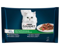 Comida para gatos adultos a base de verduras GOURMET 4 uds. 85 g.