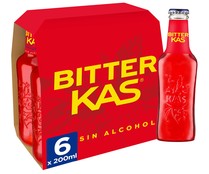 Bitter  sin alcohol BITTER  KAS botella de  20 cl. pack de 6 uds.