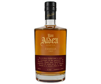 Ron dorado de edición limitada, elaborado en la Palma ALDEA Familia botella de 70 cl.