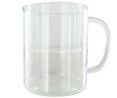 Mug o taza alta con asa con capacidad de 40 centilitros y fabricada en vidrio borosilicato PENGO.
