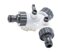 Acoplamiento para manguera con interruptor y sistema giratorio, 4 cm, GARDENSTAR ALCAMPO.