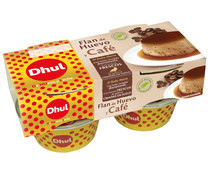 Flan de huevo y café elaborado al baño maria con leche recogida diariamente DHUL 4 x 110 g.