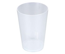 Vaso de plástico reutilizable transparente, 0,6 litros, ACTUEL.