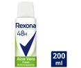 Desodorante en spray para mujer con aloe vera REXONA Aloe vera fresh 200 ml.