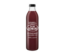 Zumo refrigerado de arándanos, manzana y uva DON SIMÓN LA HUERTA 750 ml.