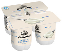 Yogur cremoso de sabor natural CLESA Bienatur 4 x 115 g.