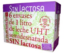 Leche semidesnatasa sin gluten y sin lactosa LA COLMENAÑERA 6 x 1 l.